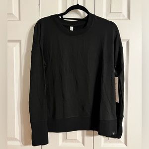 Glyder Joanna side slit top, black, xs